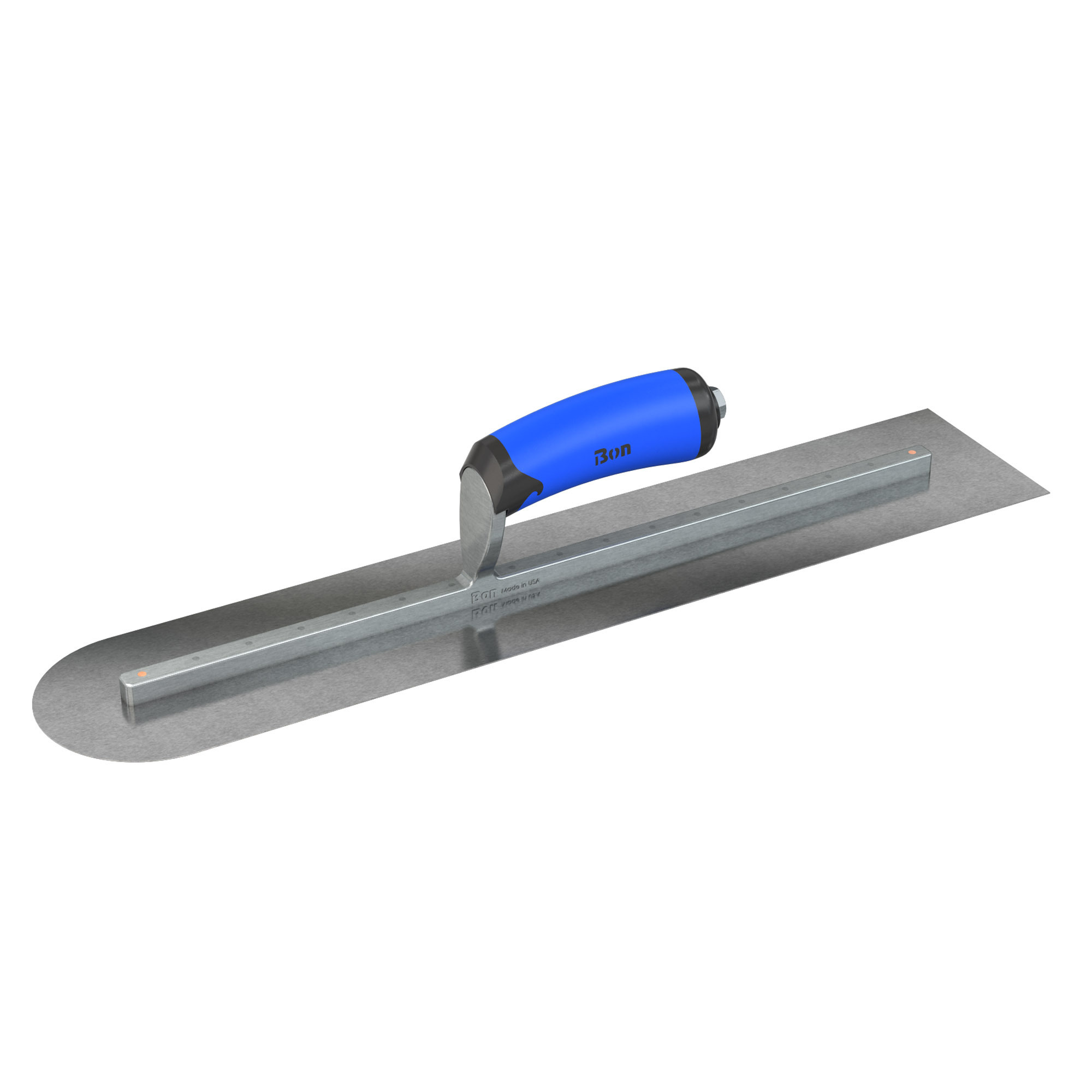 Bon Steel City, Fin. Trowel, Sq./Rnd, Carb St, 20 x 4 CMFT Grip, Blade Material Carbon Steel, Blade Length 20 in, Blade Width 4 in, Model# 67-263